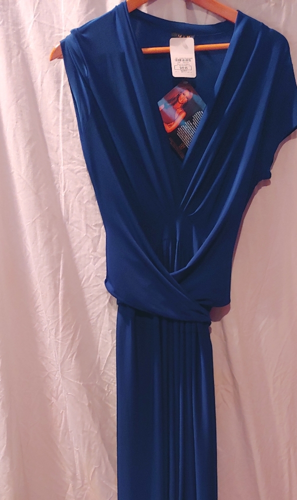 IMAN L. Royal Blue wrap dress. Many ways to wrap.